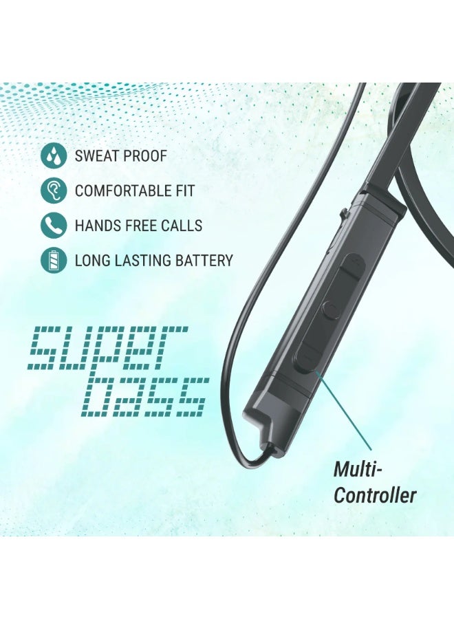 يونيكس سماعة العنق اللاسلكية Unix Springer UX-900 | اتصال Bluetooth v5.4 | وقت تشغيل حتى 52 ساعة مع مشغلات 10 مم | تقنية ENC لإلغاء الضوضاء لمكالمات واضحة | شحن سريع من نوع Type-C - Image 4